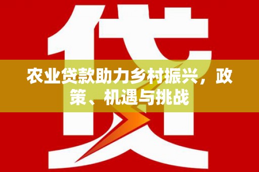 迁安农业贷款助力乡村振兴，政策、机遇与挑战