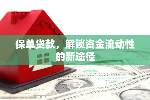 迁安保单贷款，解锁资金流动性的新途径